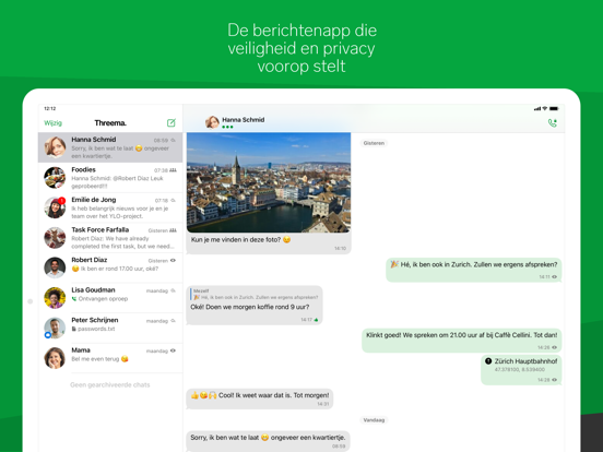 Threema. De veilige messenger iPad app afbeelding 1