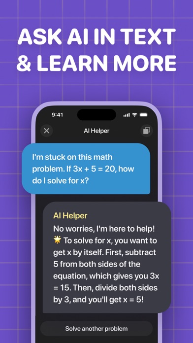 AI Math Homework Solver App Screenshot