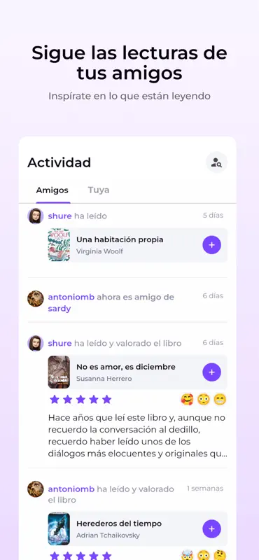 Muvel: registro de lecturas screenshot 5 of 6
