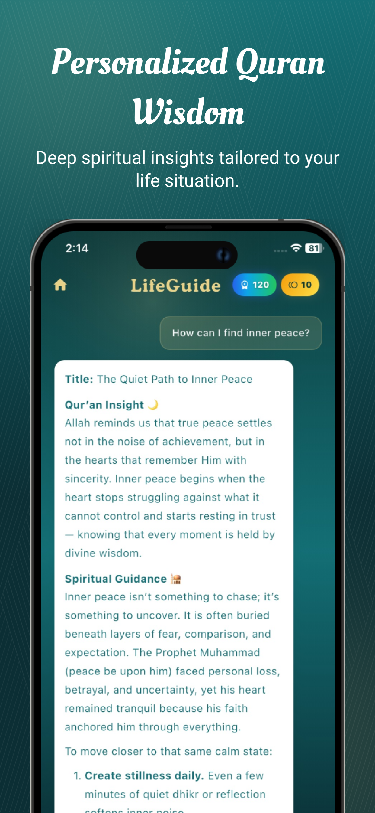 LifeGuide: Quran Wisdom screenshot 3