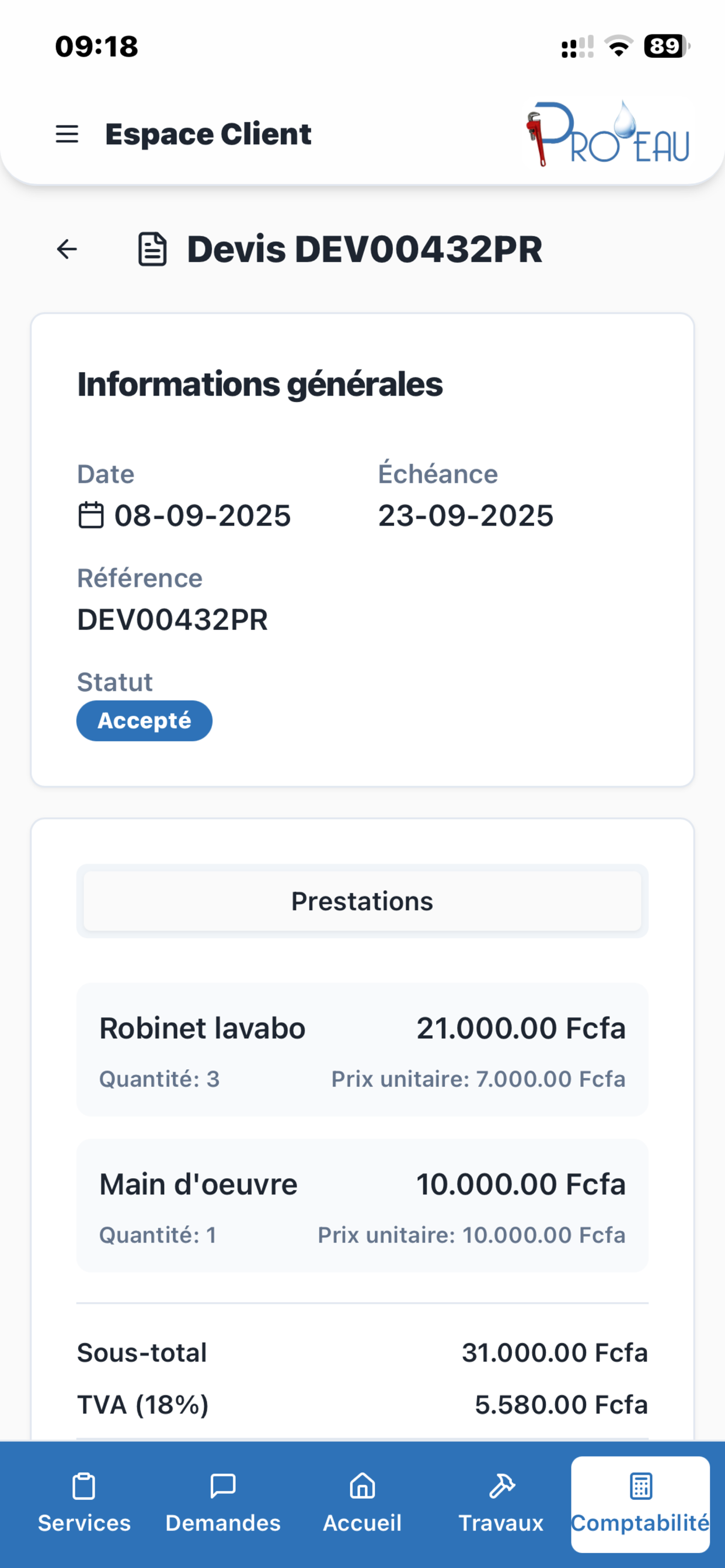 PROEAU Online