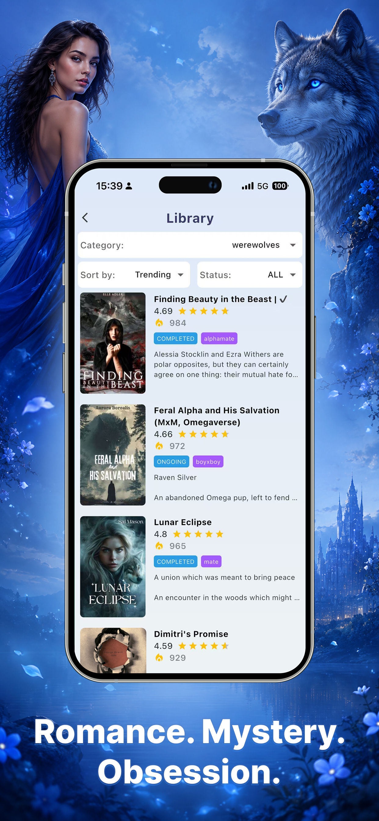 Dreamlit - Werewolf Romance screenshot 5