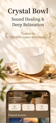 Tibetan Singing Bowls: Crystal iPhone screenshot