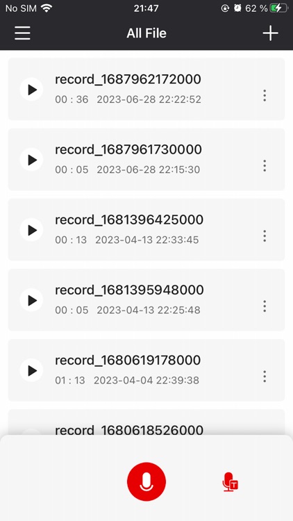 audio recorder :Voice to text