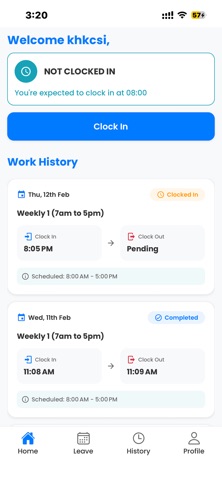 Timed Attendance iPhone screenshot