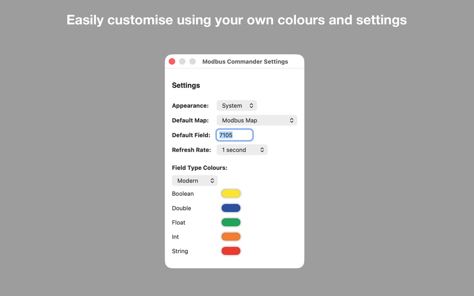 #9. Modbus Commander (macOS) di: Andrew Webb