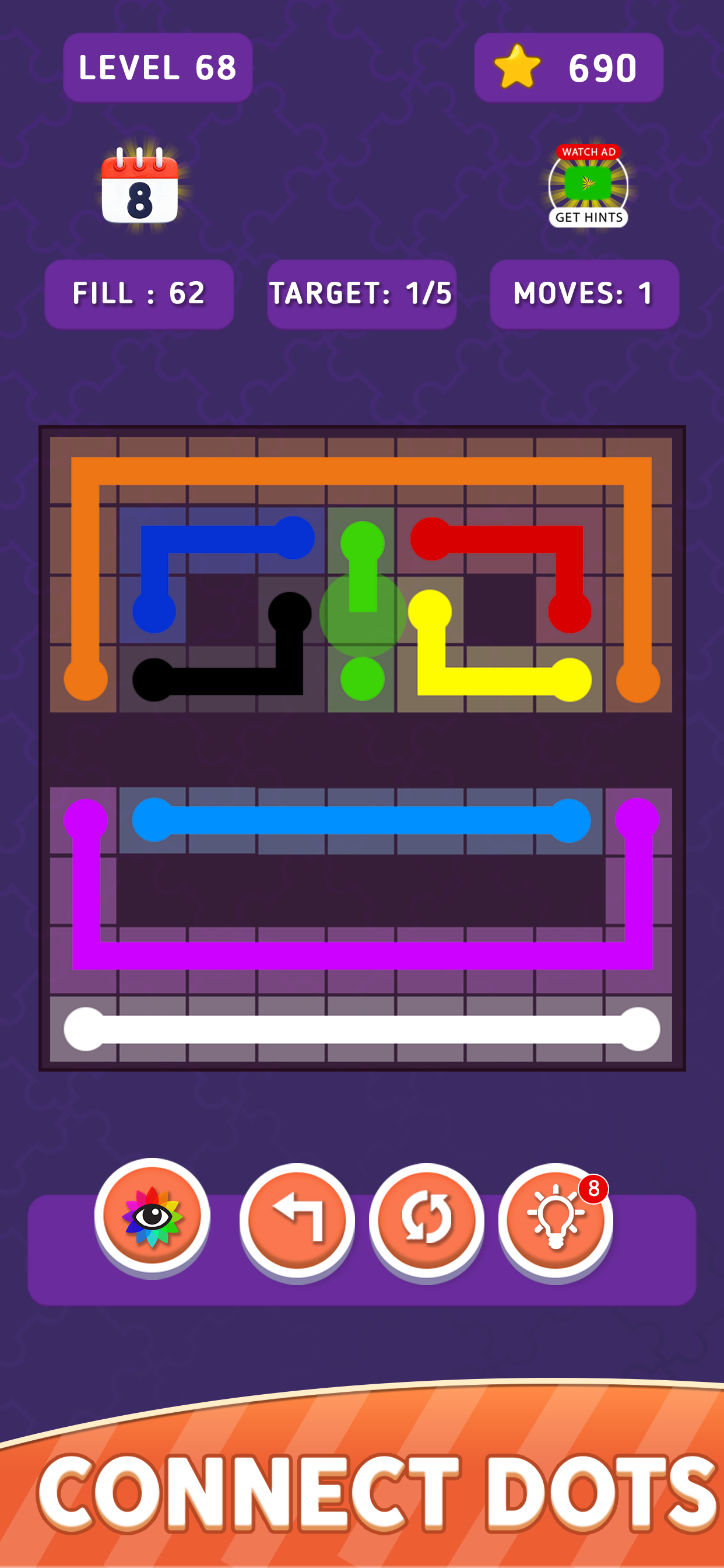 Two Color Dots: Connect Puzzle