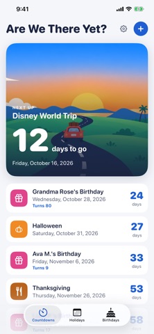Are We There Yet? Countdowns screenshot 1