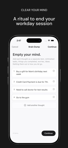 Shutdown Ritual: Workday Wrap screenshot