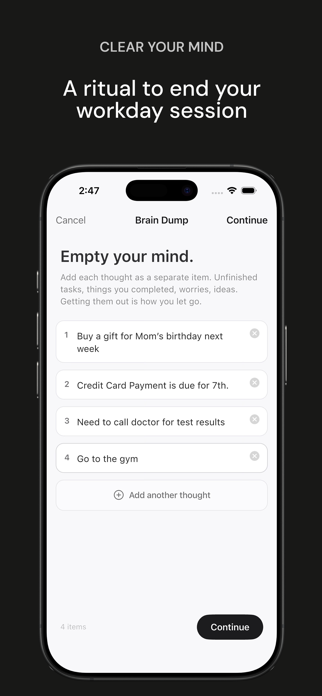 Shutdown Ritual: Workday Wrap Screenshot 2 of 5