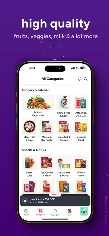 Zepto: Groceries in minutes screenshot 2 of 6