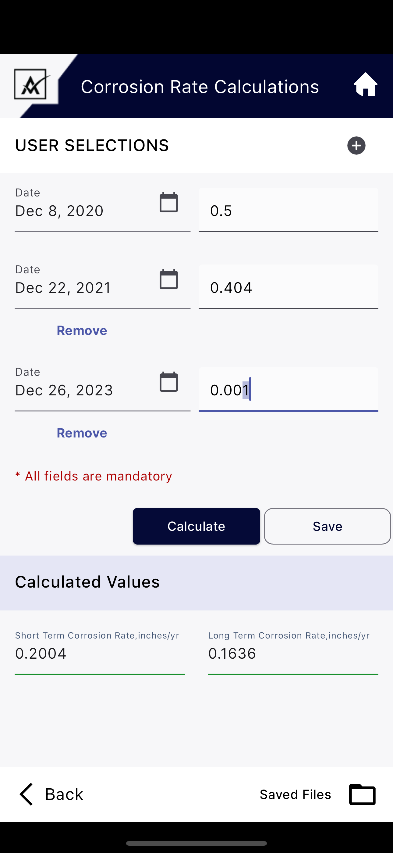 CORE Calculator App