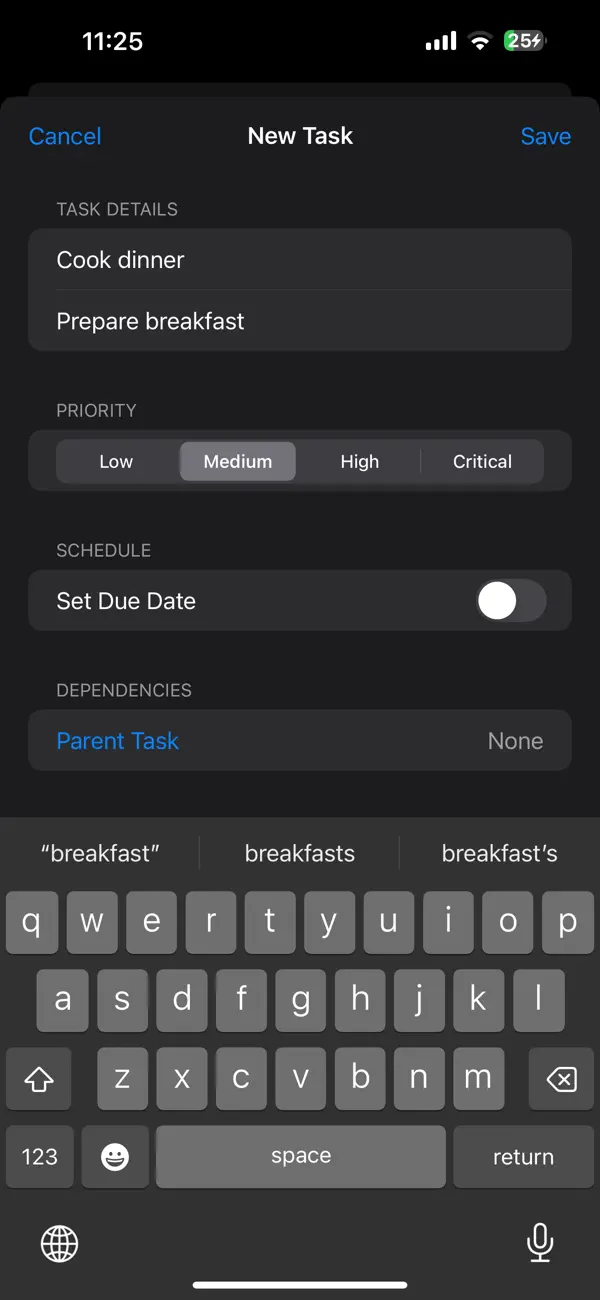 #3. Task Graph (iOS) Ved: Rodoma Karviha