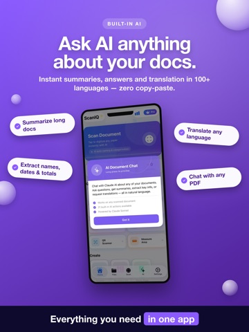ScanIQ - AI Document Scanner iPad screenshot