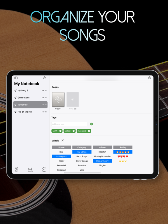 Guitar Notebook iPad screenshot 4 - Music app