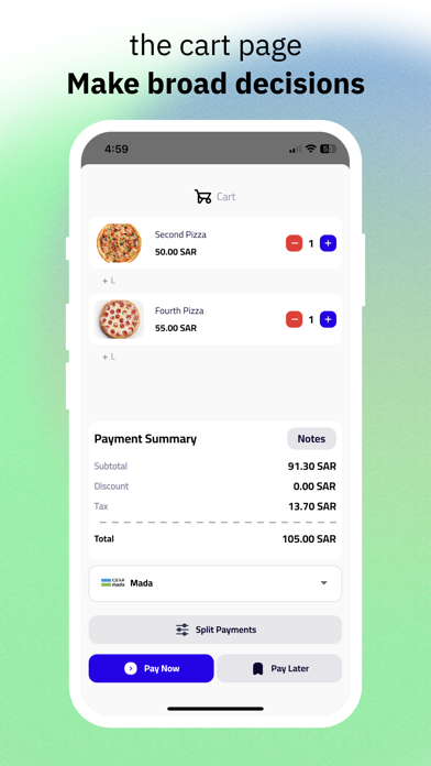 Flavours cashier ( POS ) iPhone screenshot 2 - Business app