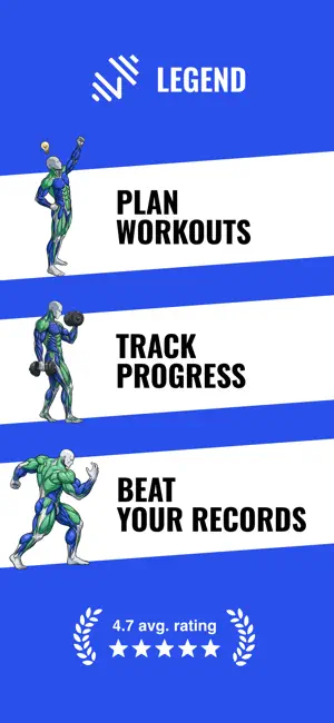 Gym Log Workout Tracker LEGEND screenshot 1