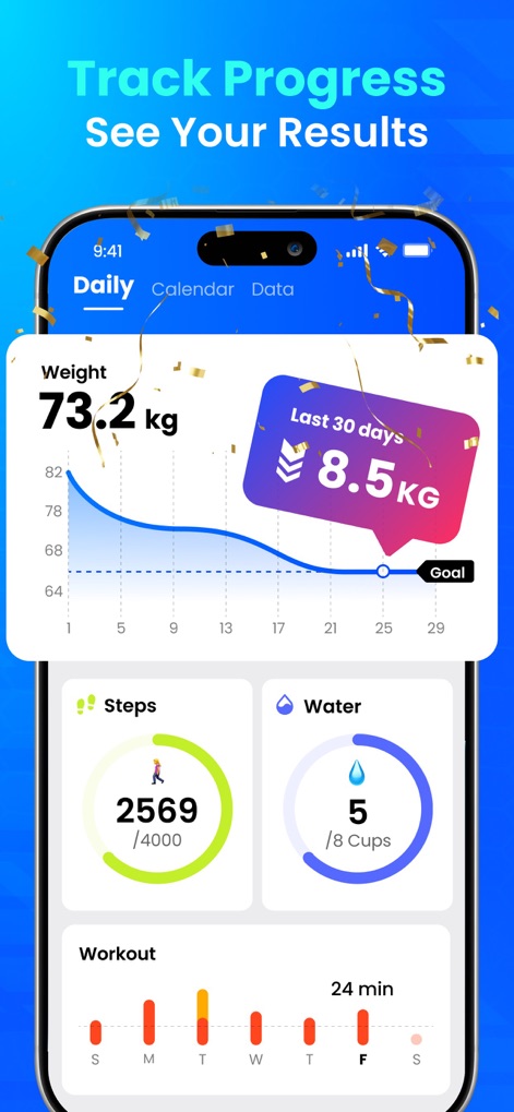 Home Workout - No Equipments - Progress Tracking