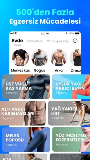 Ev Egzersizleri - Ekipmansız iPhone Ekran Görüntüsü 7