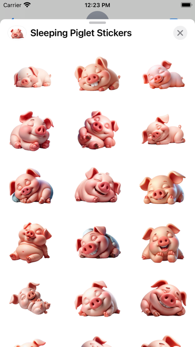 Screenshot #1 pour Sleeping Piglet Stickers