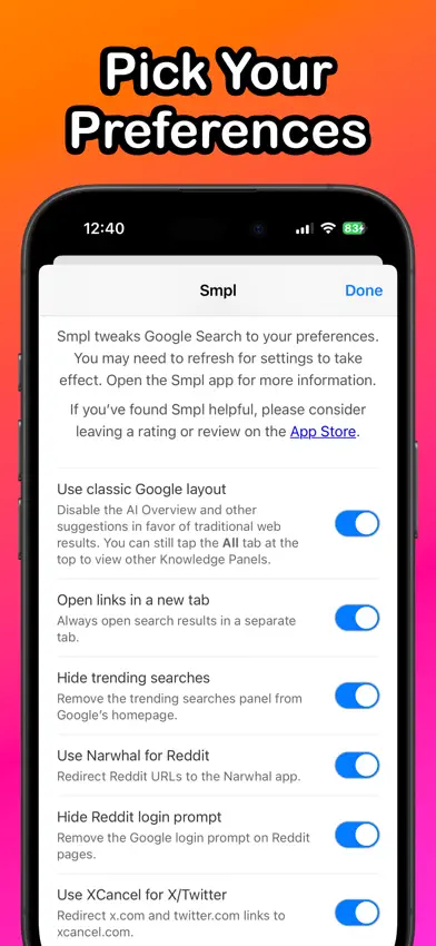 Smpl for Safari screenshot 4