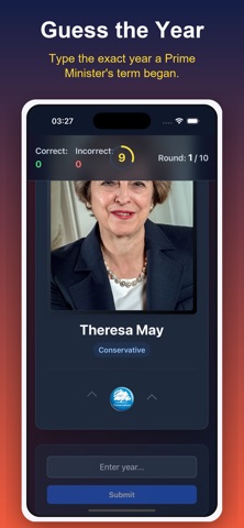 UK Prime Ministers Timeline iPhone screenshot