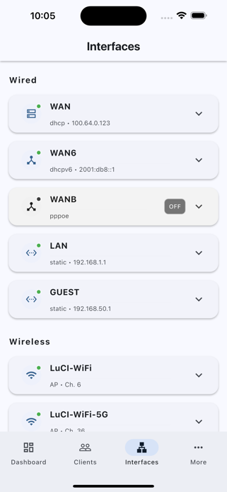 LuCI Mobile Screenshot 7 of 7