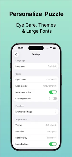 Sudoku EyeCare screenshot 3