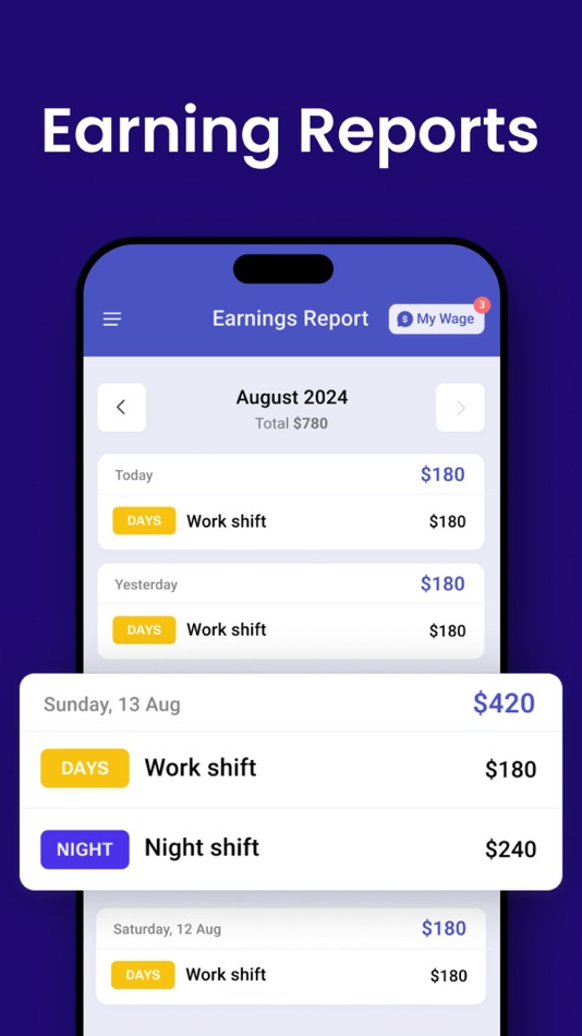 #3. Shift Days: Work Hour Calendar (iOS) 由: PIXO Incorporation