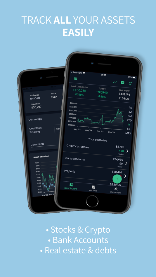 #1. TrackMyStack Net Worth Tracker (iOS) By: Beeblesoft Ltd