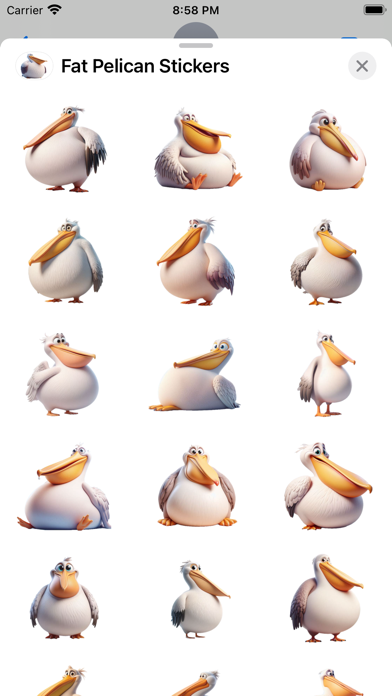 Screenshot #1 pour Fat Pelican Stickers