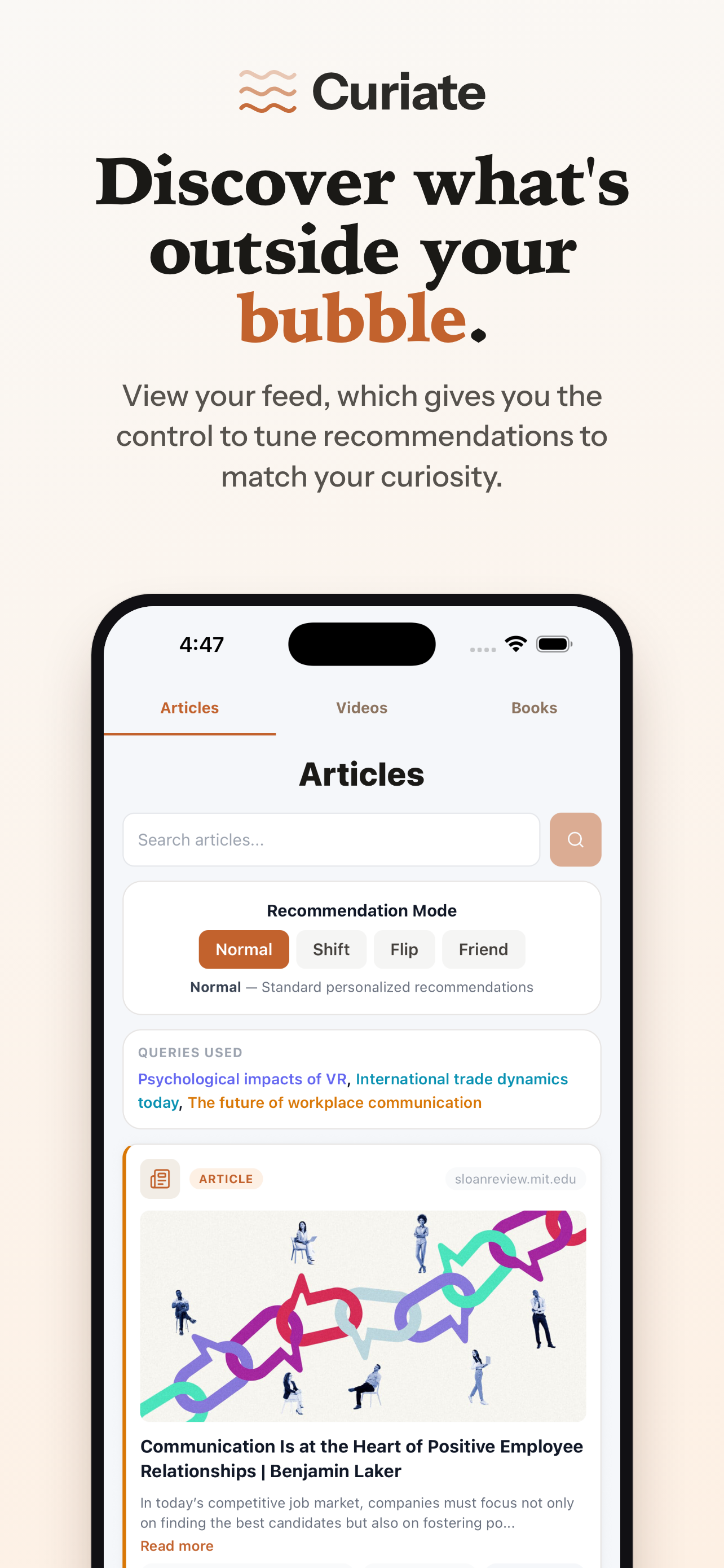 Curiate — Curious Curations screenshot 3