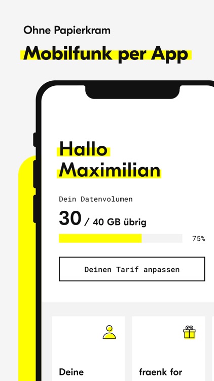 fraenk: Mobile Contract App screenshot-0