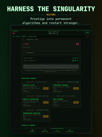 Idle Archive: Data Clicker iPad screenshot