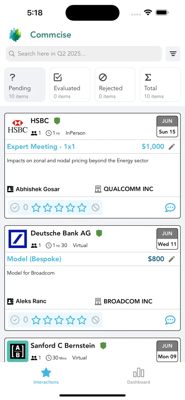 Screenshot #1 pour Commcise - Buy Side