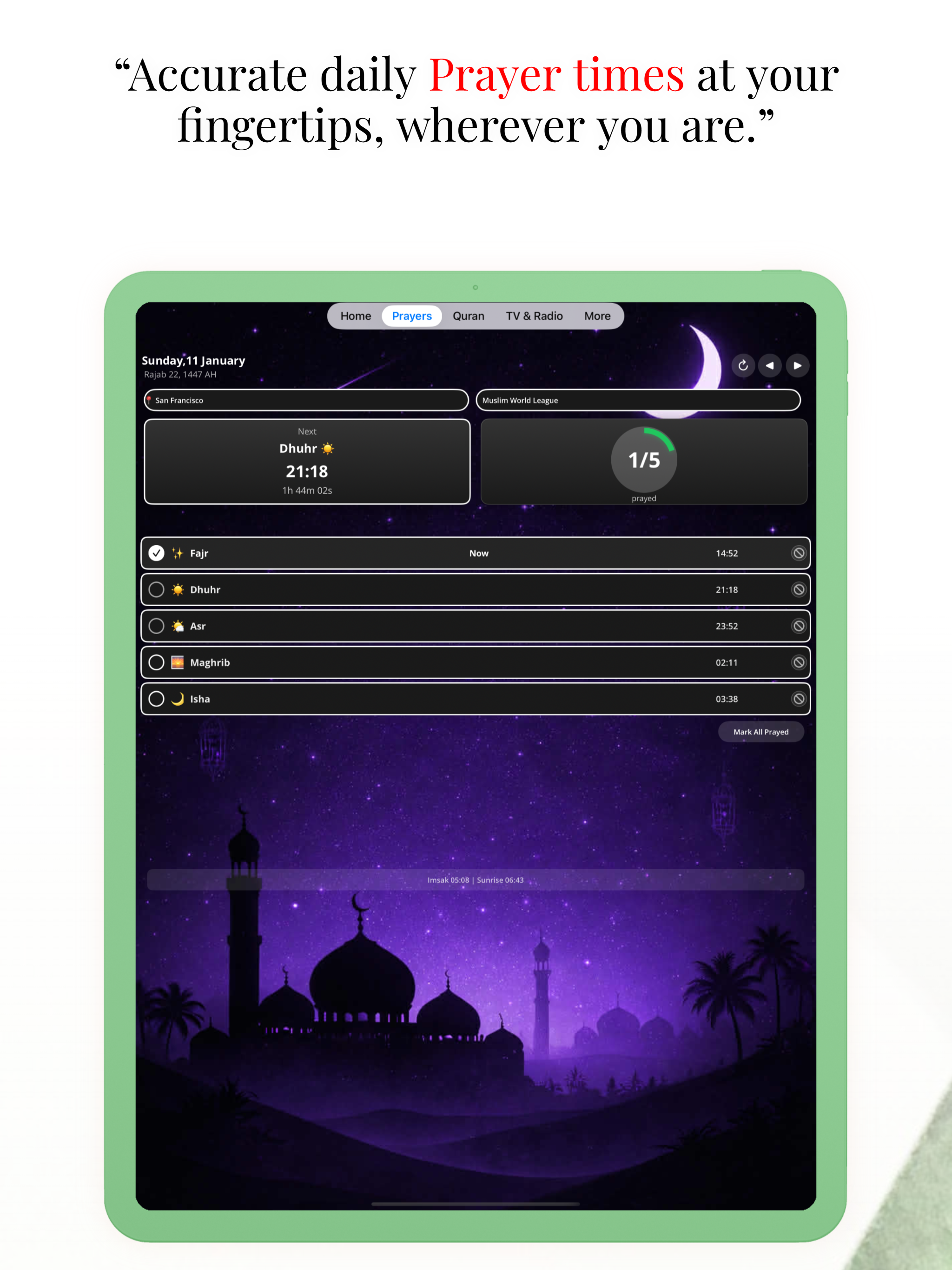 Islamic App – Quran & Qibla