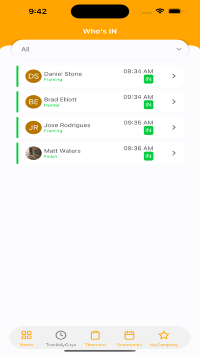 TrackMyGuys Screenshot