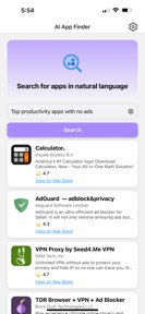 AI App Search screenshot