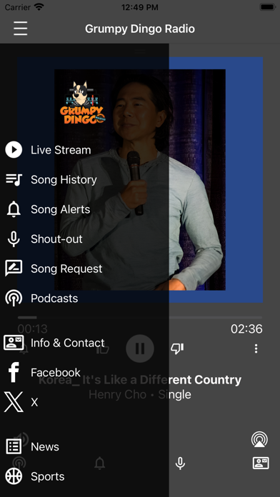 Grumpy Dingo Radio Screenshot