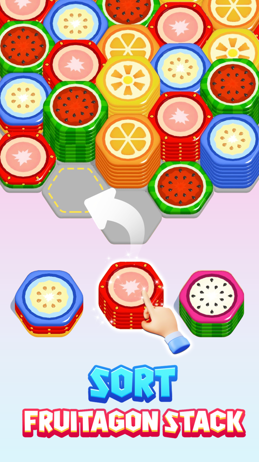 #4. Fruitagon: Stack Sort (iOS) Bởi: ABI GLOBAL LTD.
