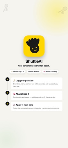 ShuttleAI - AI Badminton Coach iPhone screenshot