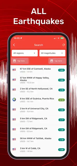 Last Earthquakes iPhone screenshot 5
