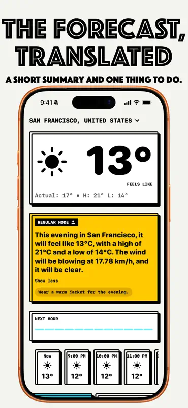 No BS Weather: Feels Like screenshot 2 of 8