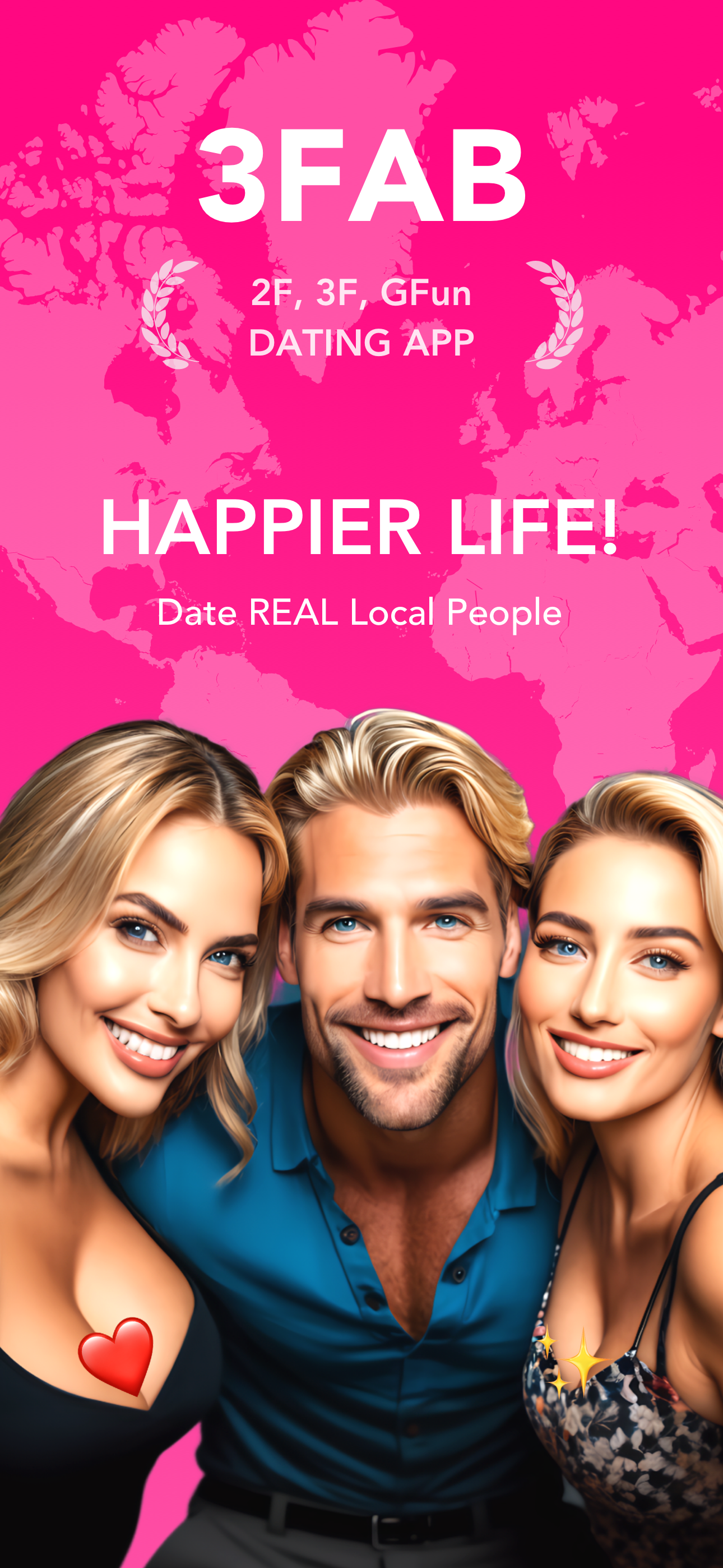 3Fab: Couples & Singles Dating