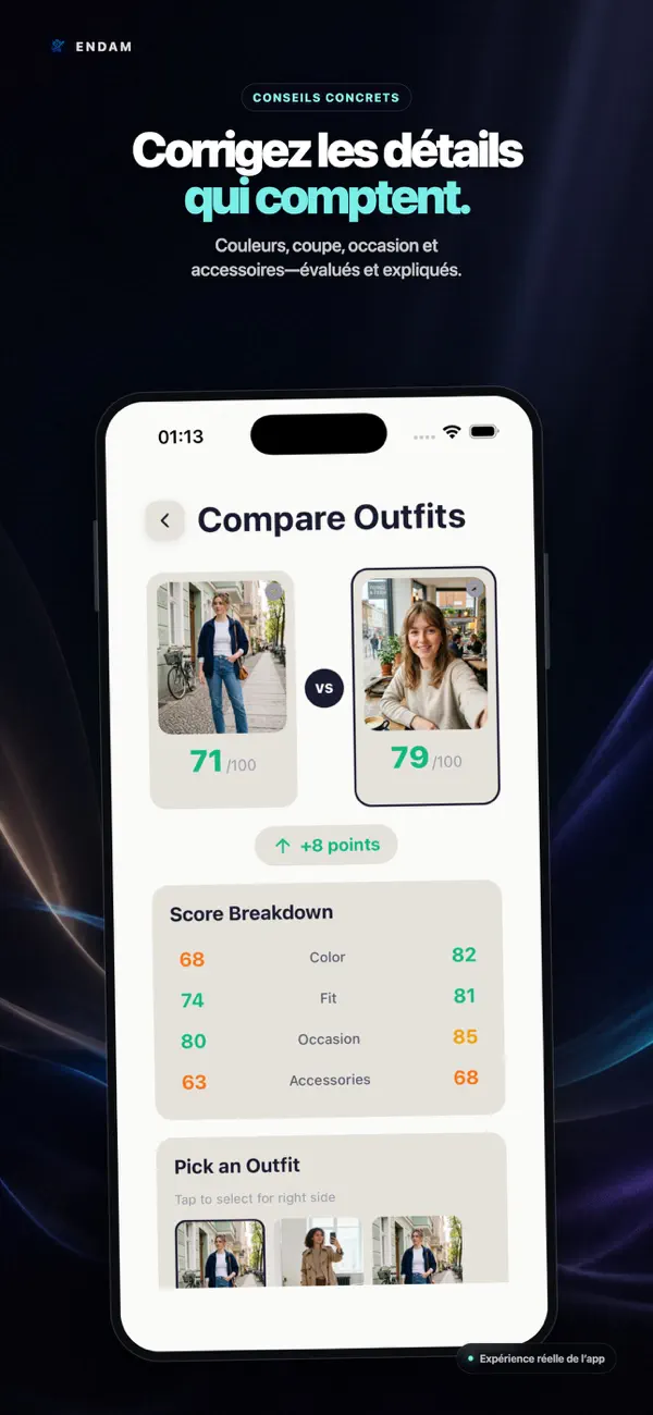 Screenshot #2 pour Endam - Noter Mon Outfit
