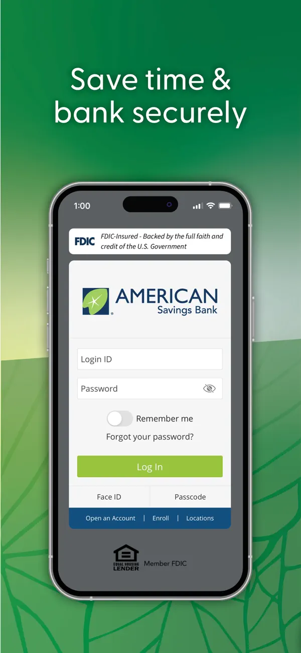 Screenshot #1 pour American Savings Bank Hawaii