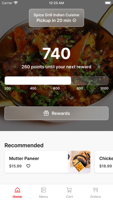 Spice Grill Indian Cuisine iPhone screenshot 1 - Food & Drink app