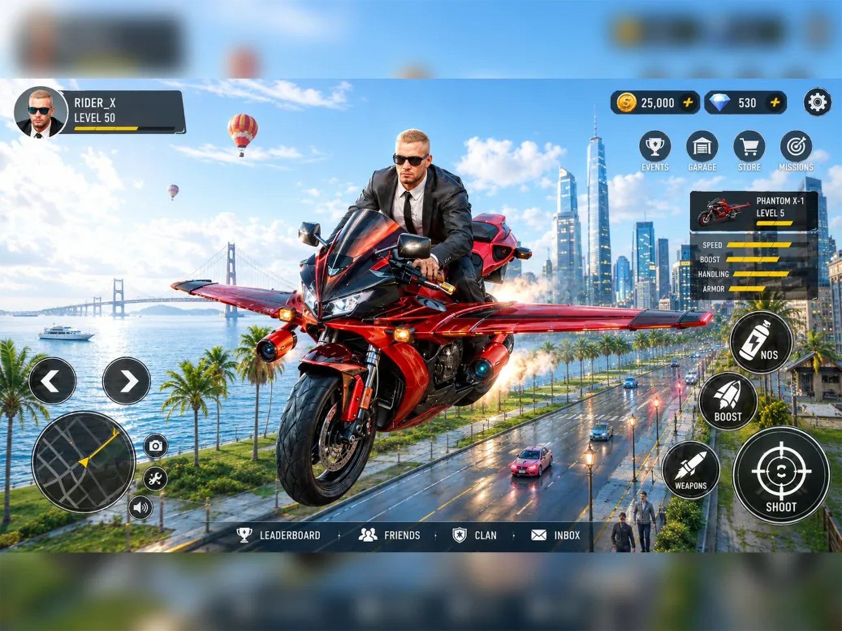 Flying Motorbike: Bike Games screenshot 8