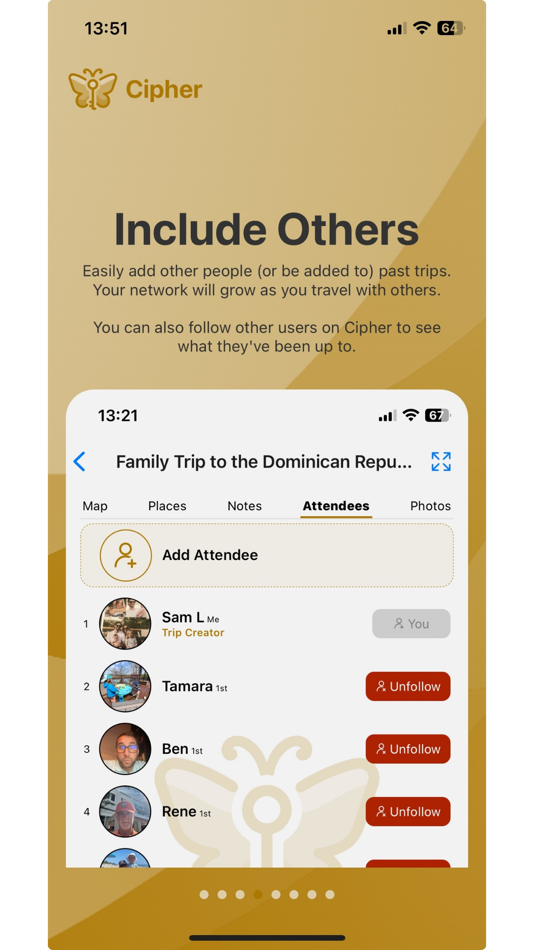 #3. Cipher: Travel Memories Shared (iOS) 由: Samuel Lerer