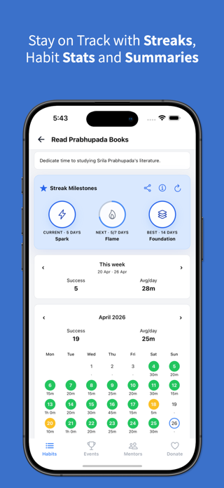 Vaishnava Habit Tracker Screenshot 4 of 8